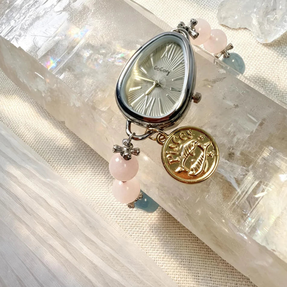Pisces Energy Watch (Rose Quartz & Aquamarine)